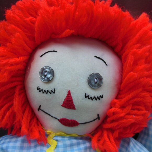 Raggedy Ann and Andy Pair of handmade dolls set of 2 great condition circa 1970s - Picture 7 of 13